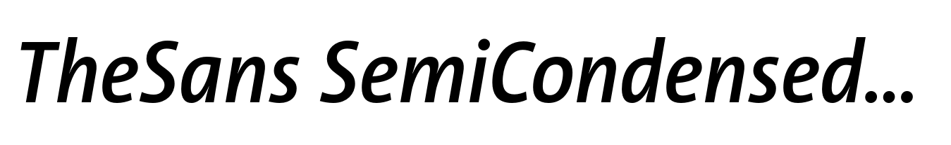 TheSans SemiCondensed SemiBold Italic